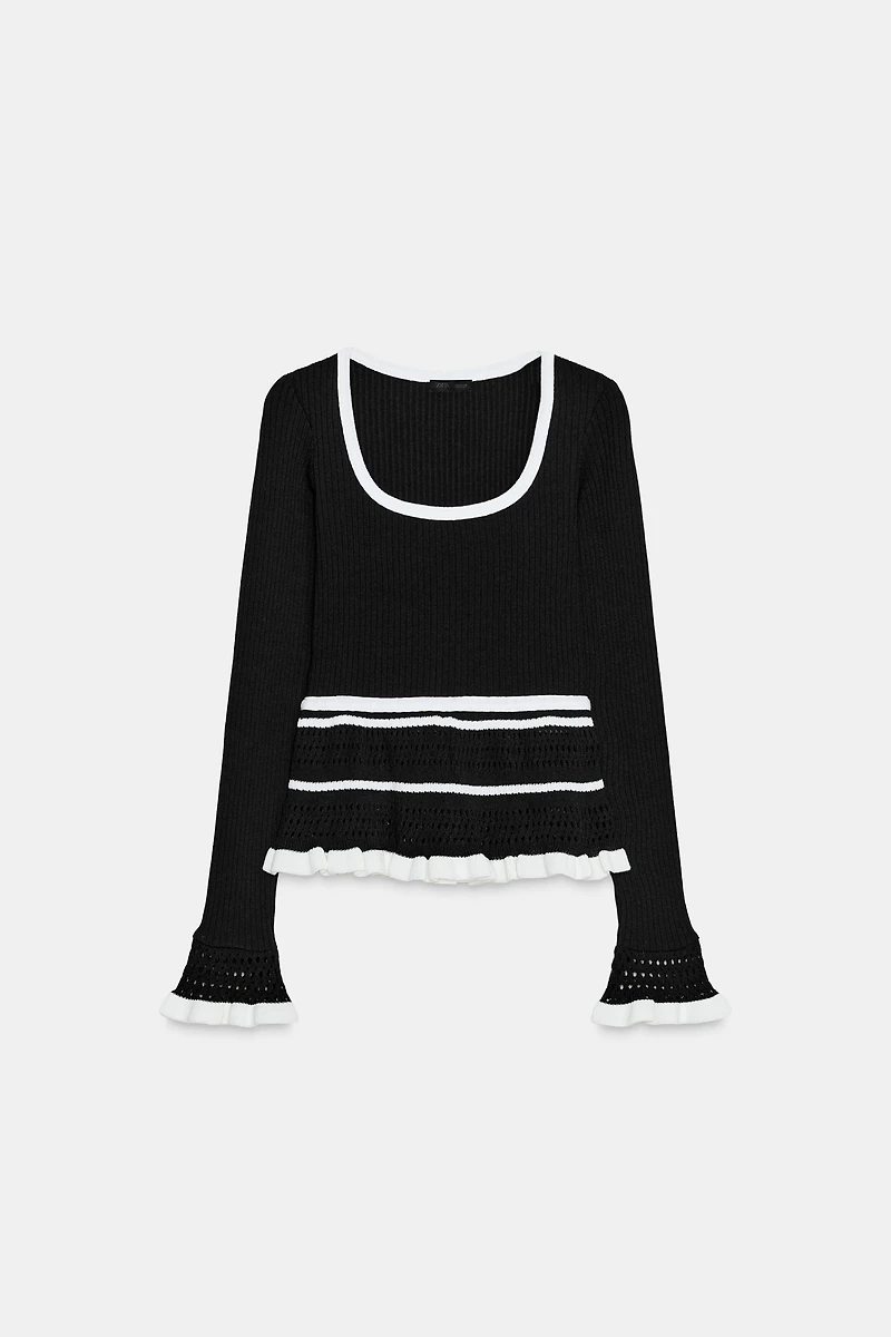 COMBINATION KNIT T-SHIRT