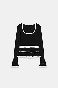 COMBINATION KNIT T-SHIRT