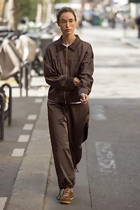 SATIN ZIP-UP JACKET