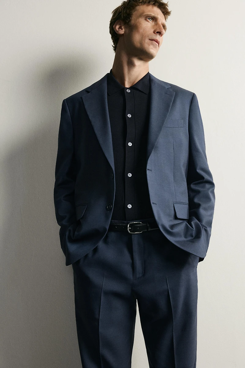 REGULAR FIT PLAID SUIT JACKET