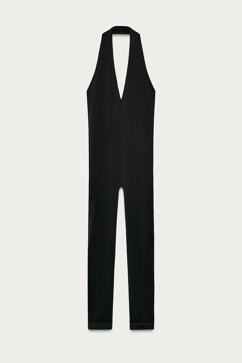 MARISA BERENSON X ZARA SEAMLESS HALTER JUMPSUIT