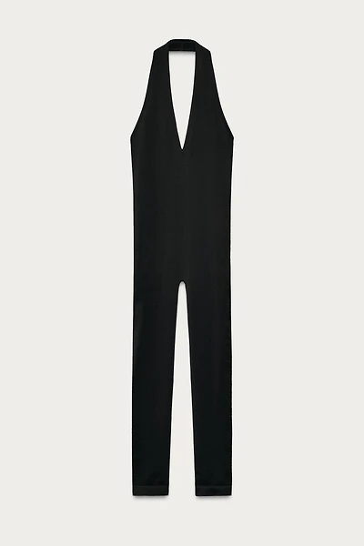 MARISA BERENSON X ZARA SEAMLESS HALTER JUMPSUIT