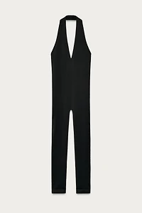 MARISA BERENSON X ZARA SEAMLESS HALTER JUMPSUIT