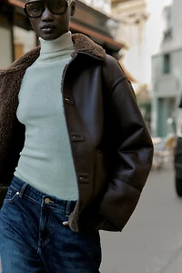 MANTEAU DOUBLE FACE RÉVERSIBLE