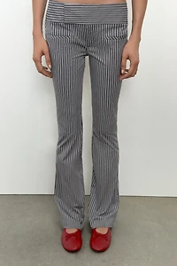 STRIPED FLARE PANTS