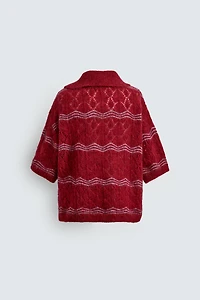 OPENWORK KNIT POLO SHIRT HARRY LAMBERT FOR ZARA X DISNEY