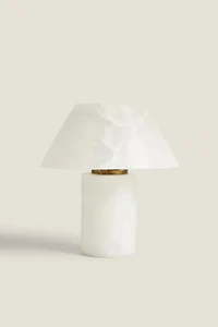 SMALL ALABASTER TABLE LAMP
