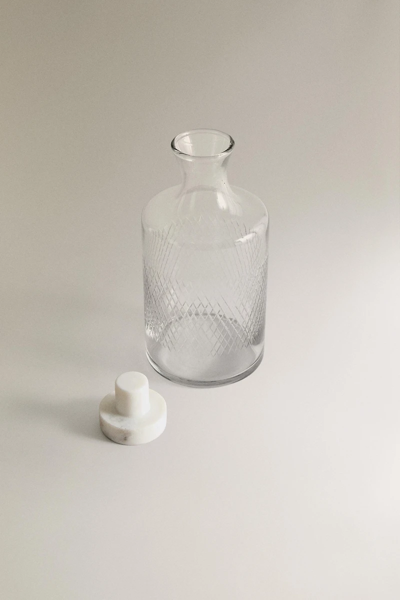 ENGRAVED GLASS BOTTLE