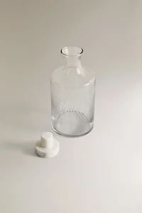 ENGRAVED GLASS BOTTLE