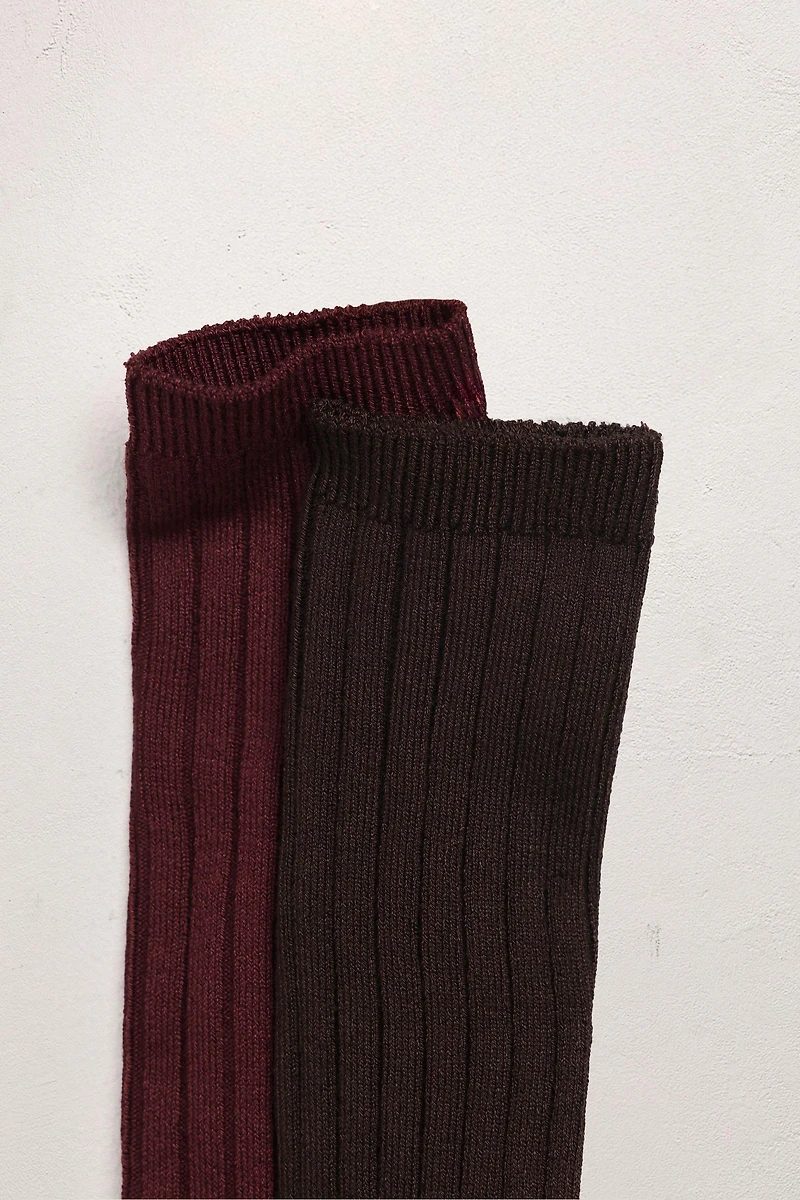 TWO-PACK OF LONG RIBBED LIMITED EDITION SOCKS