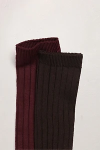 TWO-PACK OF LONG RIBBED LIMITED EDITION SOCKS