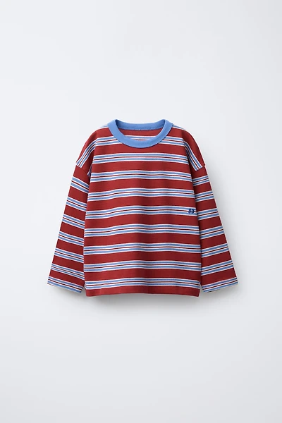 EMBROIDERED STRIPED T-SHIRT