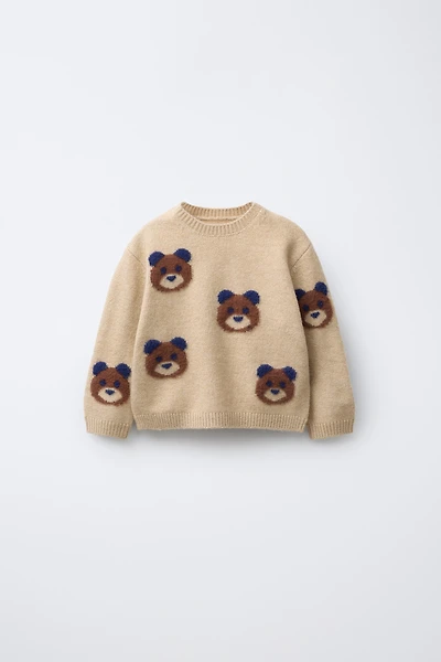 TEDDY BEAR KNIT SWEATER