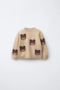 TEDDY BEAR KNIT SWEATER