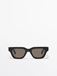 Angled rectangular sunglasses