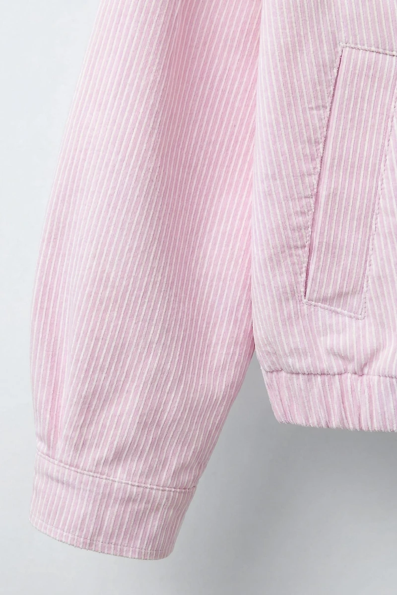STRIPED TWILL JACKET