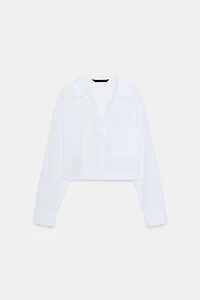 CROPPED POPLIN SHIRT
