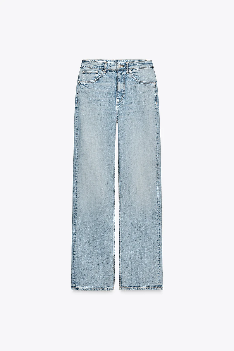 TRF STRAIGHT LEG JEANS WITH A HIGH WAIST