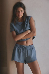 CROPPED WASHED EFFECT T-SHIRT