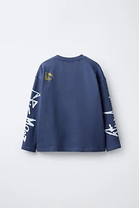 GRAFFITI LABEL DETAIL T-SHIRT