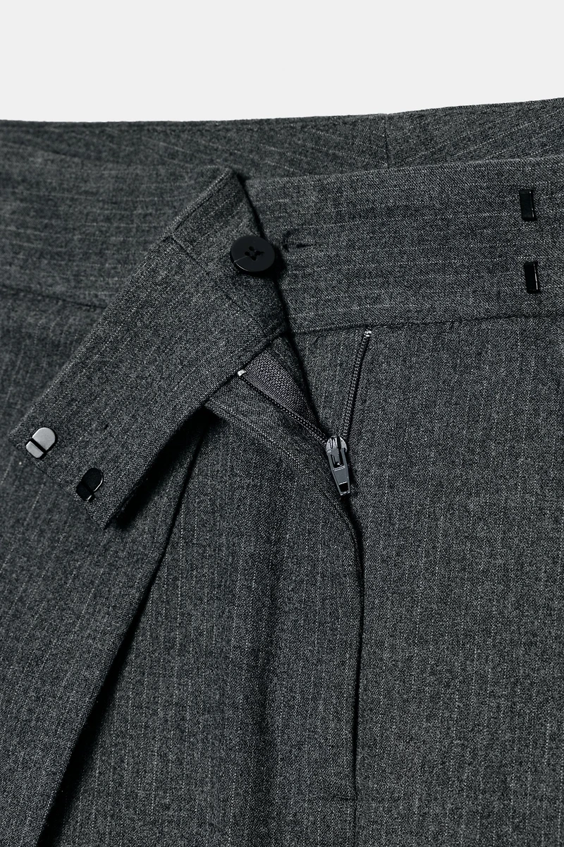 ZW COLLECTION PINSTRIPE WIDE LEG PLEATED PANTS