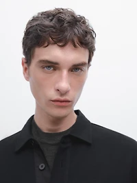 Polo texturé à manches longues