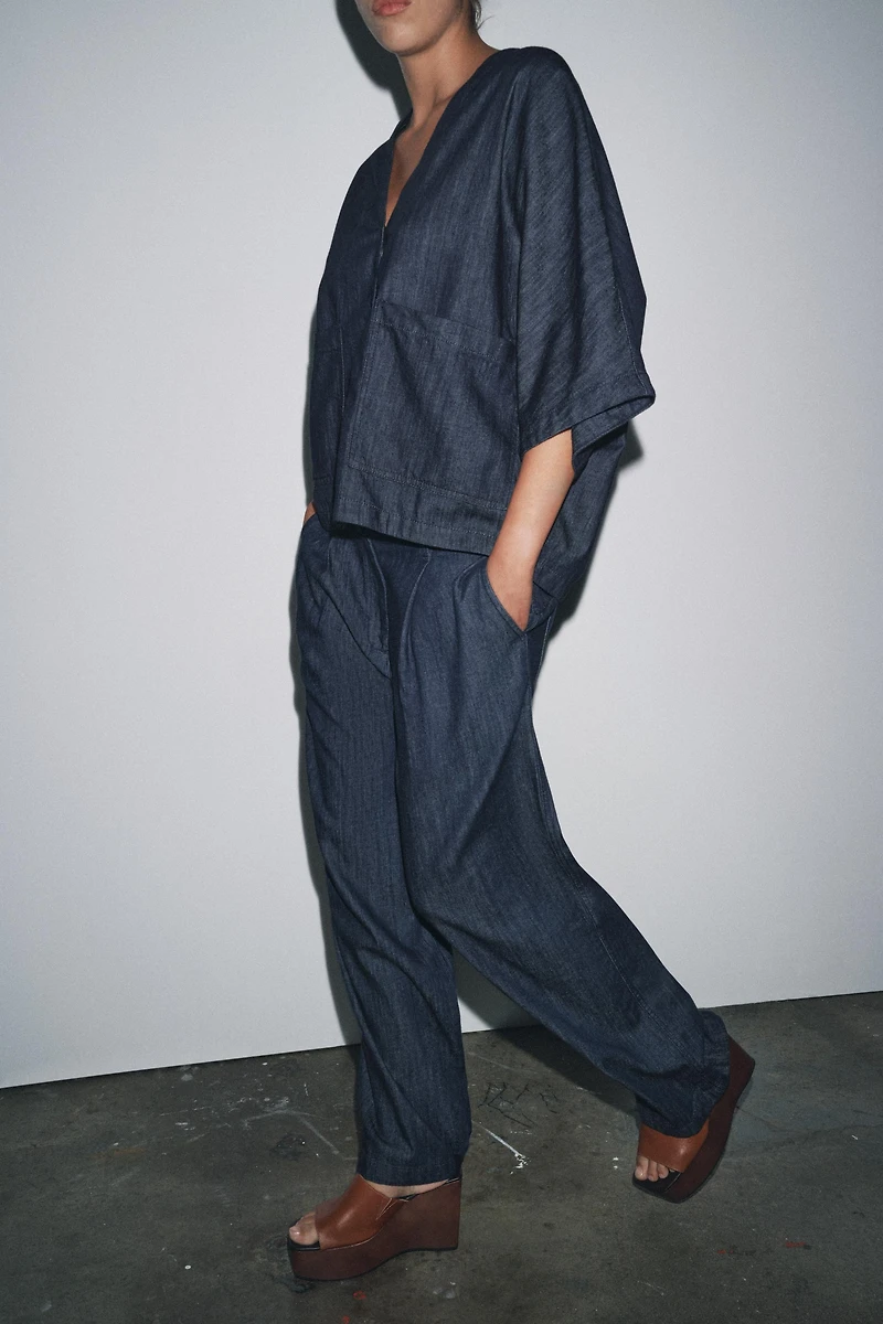 RELAXED DENIM SHIRT ZW COLLECTION