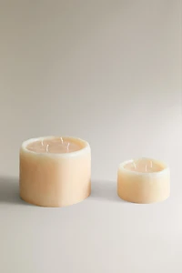 BEIGE DECORATIVE PILLAR CANDLE