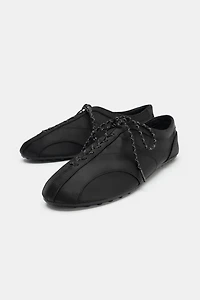 LACED SPORTY BALLET FLATS