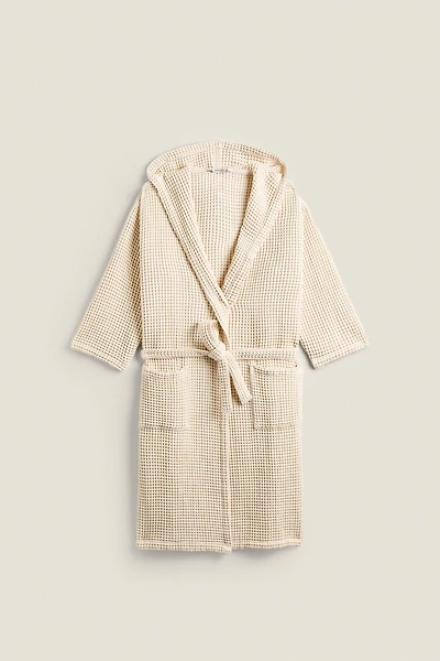 PEIGNOIR COTON WAFFLE