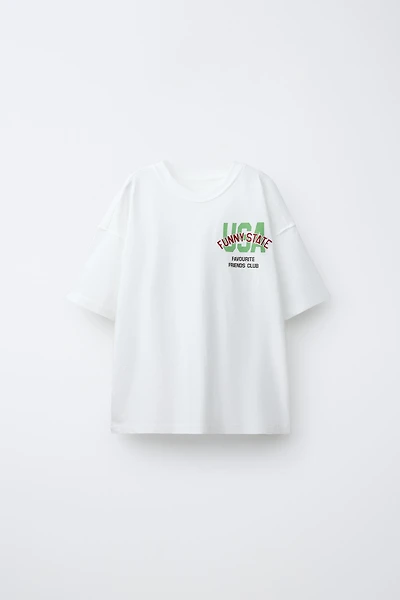T-SHIRT À INSCRIPTION IMPRIMÉE