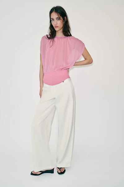 COMBINATION GEORGETTE TOP