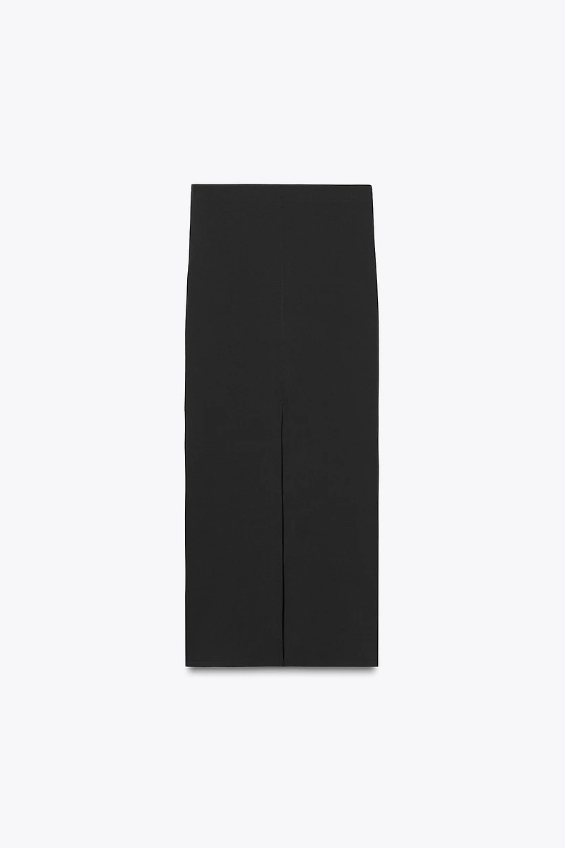 TEXTURED MIDI SKIRT