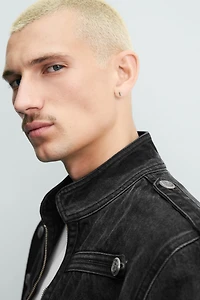 DENIM JACKET WITH FIREMAN CLASPS