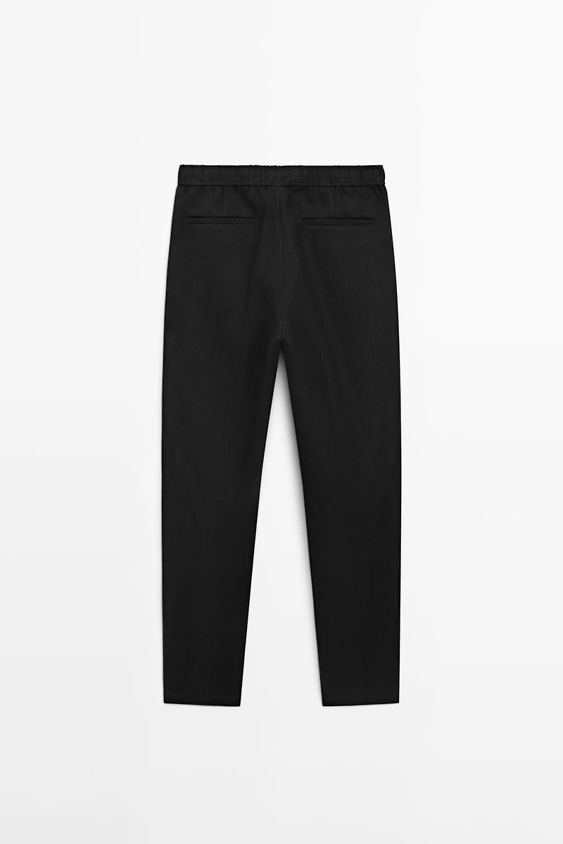 Linen jogger fit pants