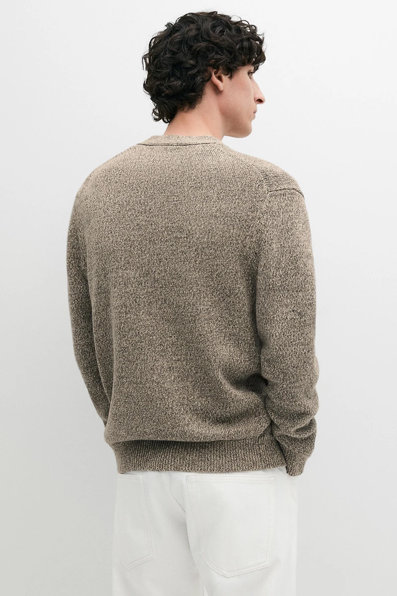 Cotton knit cardigan with buttons