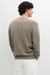 Cotton knit cardigan with buttons