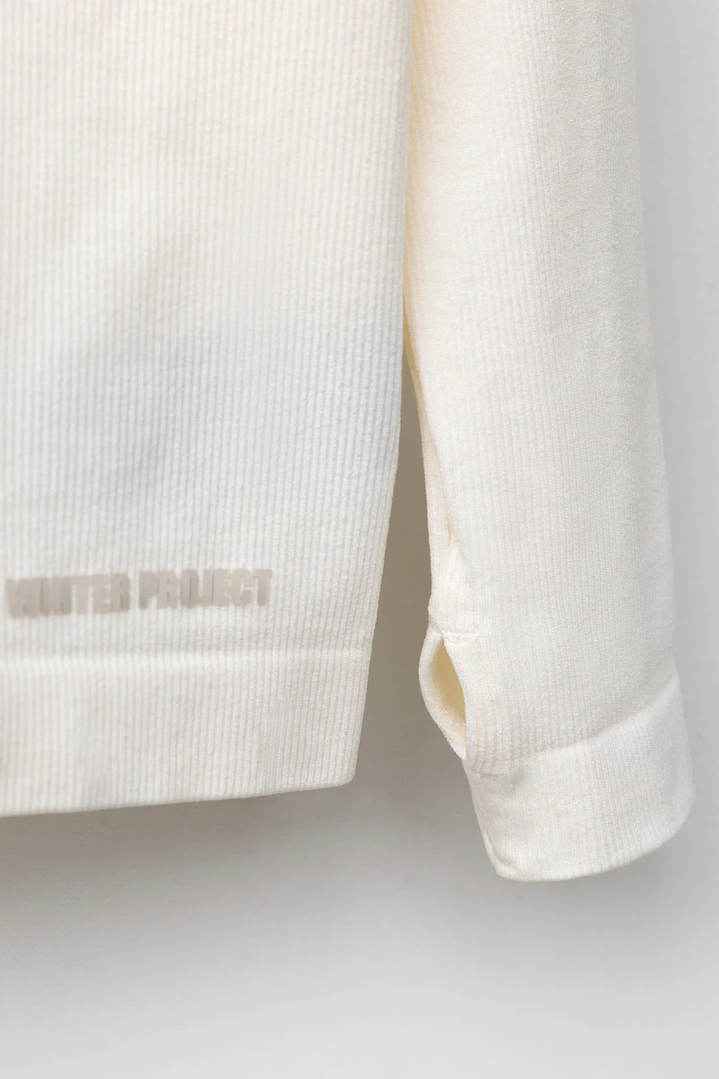 RAISED TEXT RIB T-SHIRT