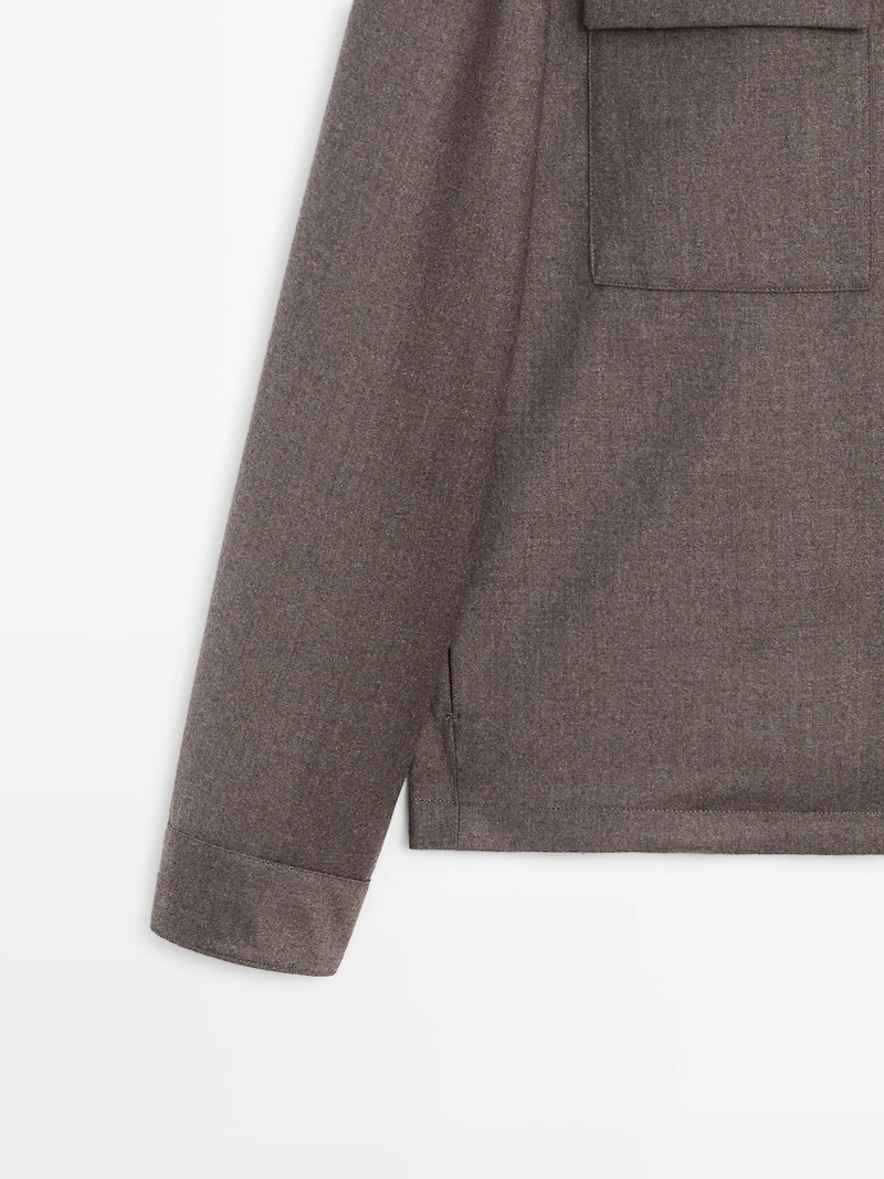 Veste en flanelle 100 % laine