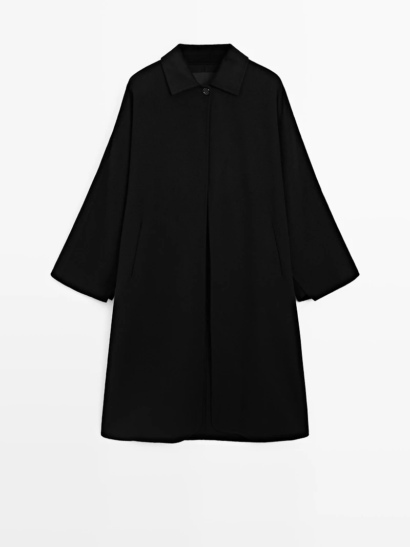 Long batwing sleeve coat