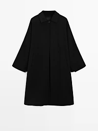 Long batwing sleeve coat