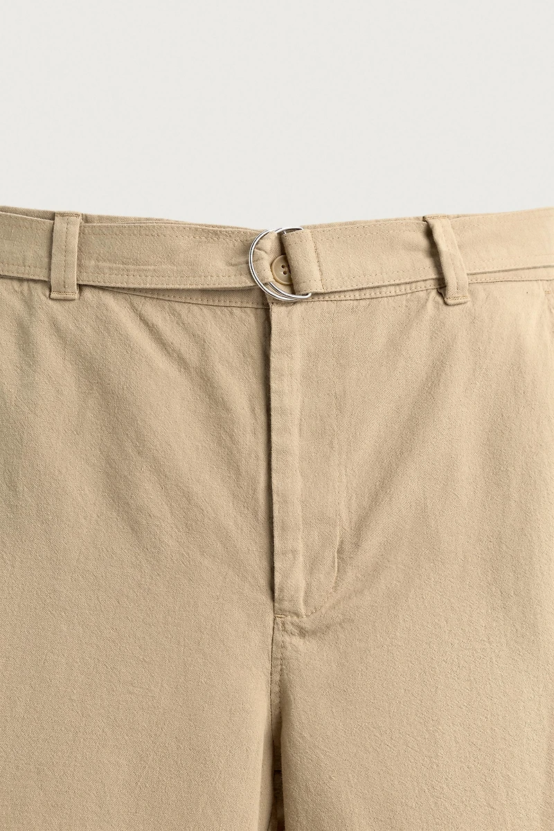 BELTED RELAXED FIT SHORTS