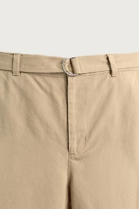 BELTED RELAXED FIT SHORTS