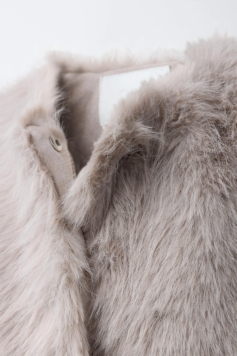 FAUX FUR CROPPED JACKET