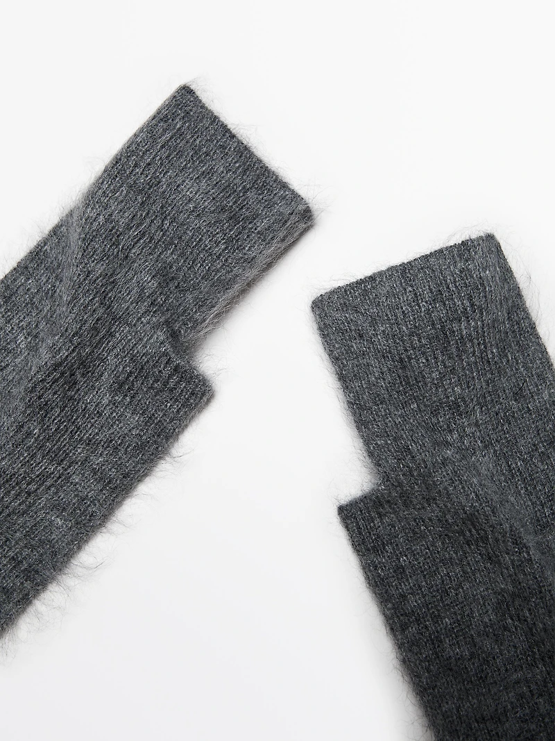 Mitaines longues en maille 100 % cachemire