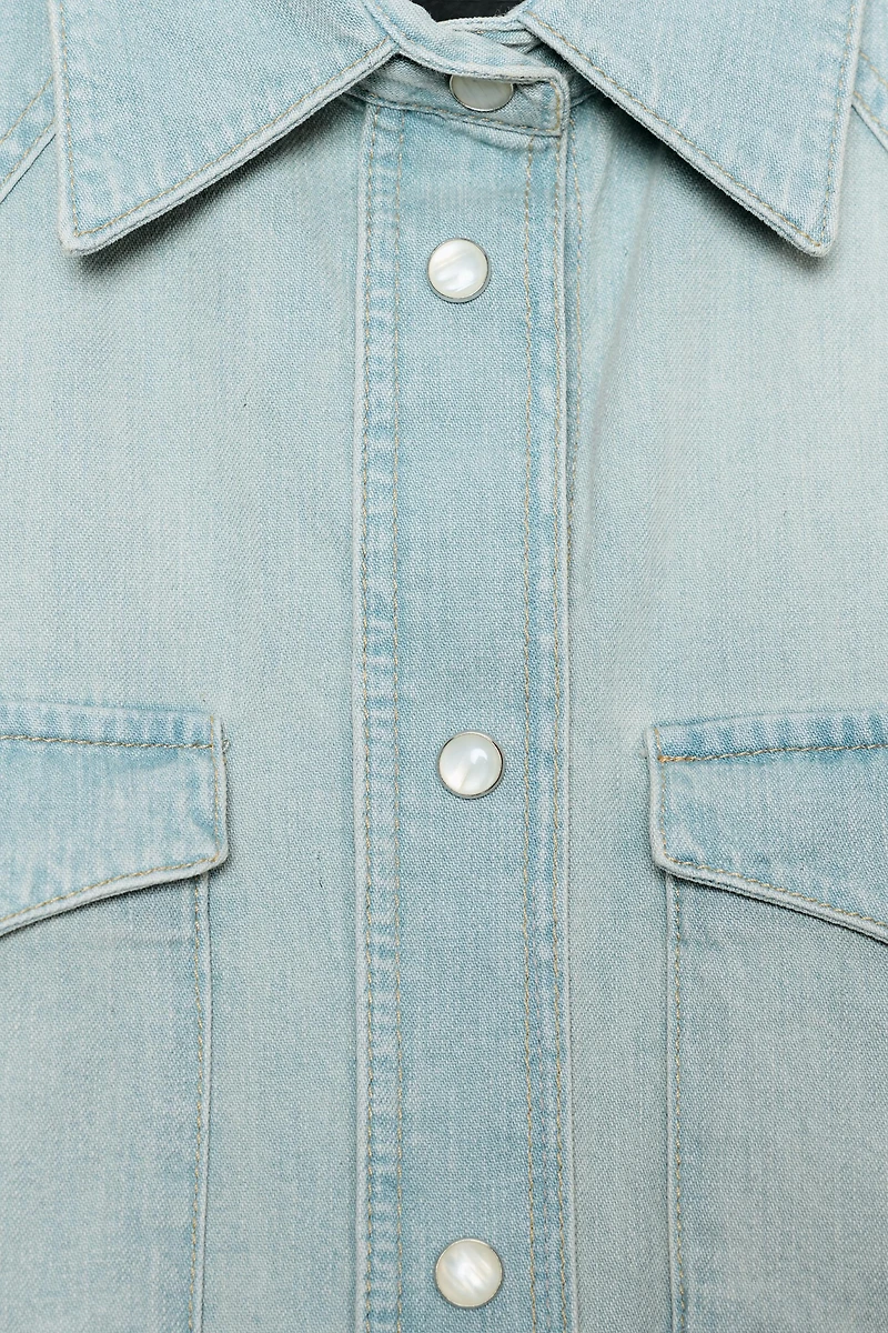 CHEMISE EN JEAN DÉLAVÉ COLLECTION ZW