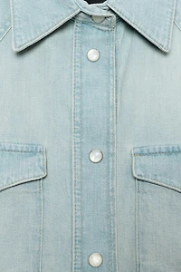 CHEMISE EN JEAN DÉLAVÉ COLLECTION ZW