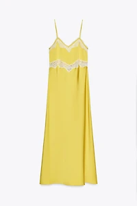 LACE LINGERIE MIDI DRESS
