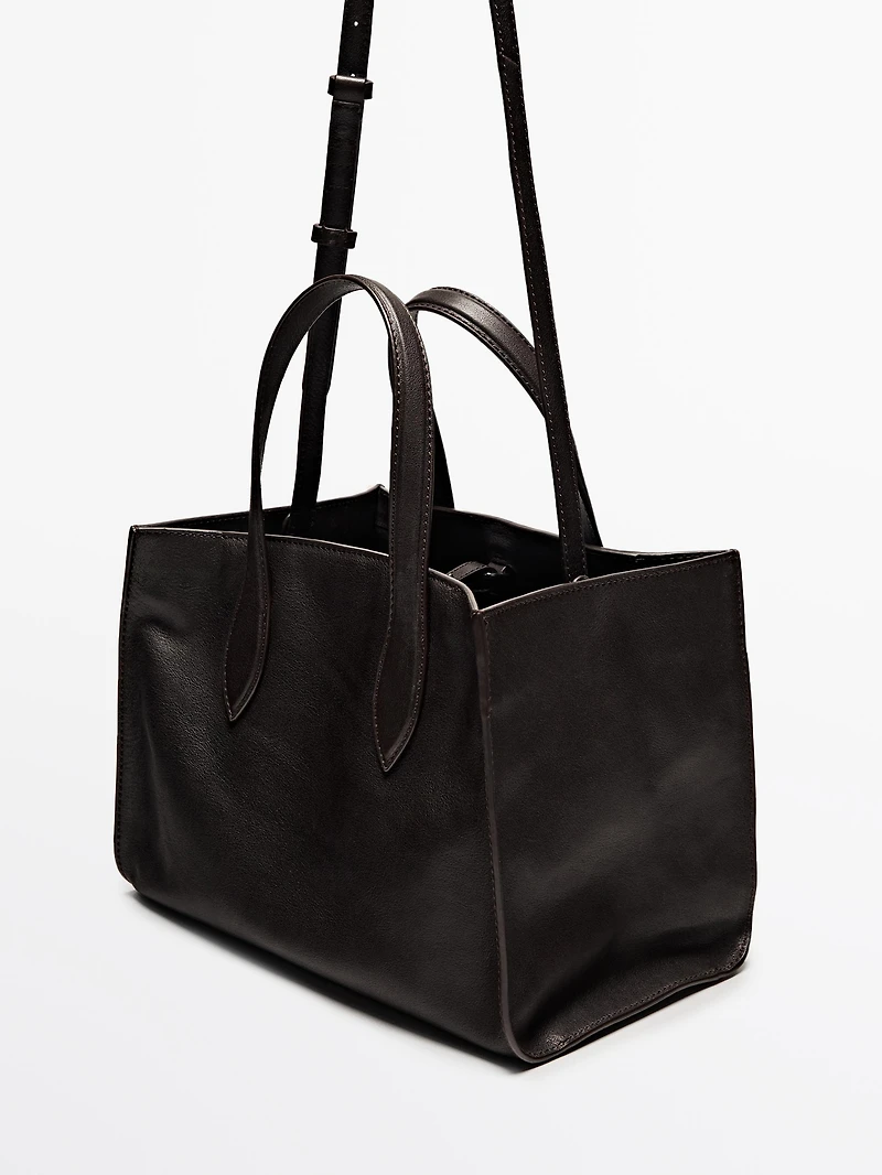 Nappa leather tote bag