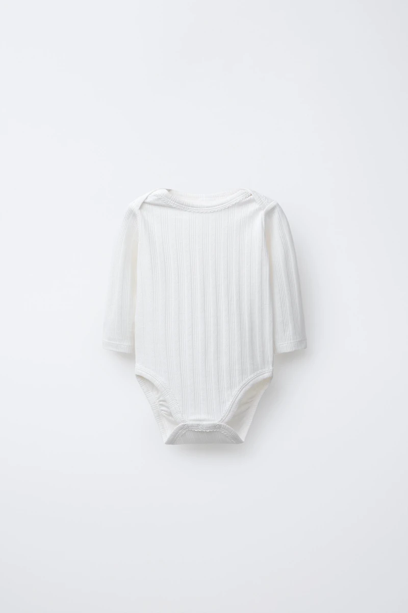 6 MONTHS-3 YEARS/ THREE-PACK OF LONG SLEEVE BODYSUITS